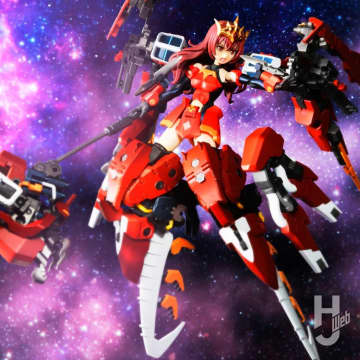 「小石川 エマ アクトレスVer.」創彩少女庭園×アリス・ギア・アイギスのコラボ装備を製作！ ヘキサギア「アグニレイジ」ほかさまざまなキットを使用した大ボリュームの作例を見よ