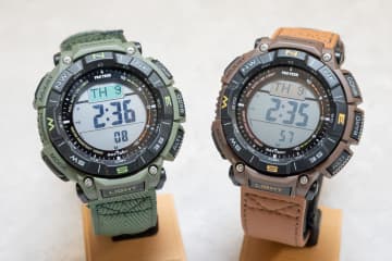 PRO TREK、難燃加工のナイロンや合皮バンドのカラバリ