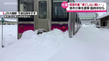 除雪に臨時休校に運休・欠航…秋田県内北部でドカ雪　観測史上最大の積雪も　今後の見通しは？