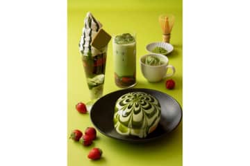 “宇治抹茶×いちご”の新作パンケーキやパフェが登場！「イシヤ日本橋」で