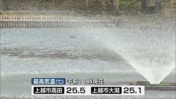 気温上昇　上越市ですでに25度超の「夏日」　各地でことし一番の暑さに 《新潟》