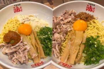 【新宿歌舞伎町】麺が美味すぎる！朝5時まで営業の油そば専門店『元祖油堂  歌舞伎町店』の油そばと辛味油そばを実食！