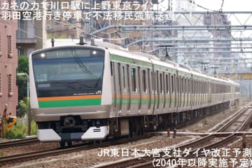 カネの力で川口駅に上野東京ライン増停車と羽田空港アクセス線停車で不法移民強制送還へ！　JR東日本大宮支社ダイヤ改正予測(2040年以降実施予定)