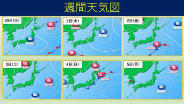 週間天気　この先のGWの天気は？