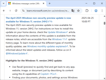 Windows 11 24H2向けパッチ「KB5055627」がプレビュー ～Copilot+ PCの目玉AI機能が展開／ついに製品版で「リコール」や「クリックで実行」などを利用可能に