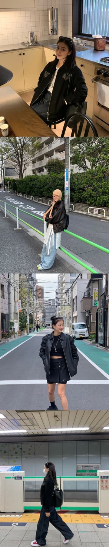 えっ、ジヒョが明治神宮前駅のホームに!? TWICEリーダーの“東京観光SHOT”に視線釘付け【PHOTO】
