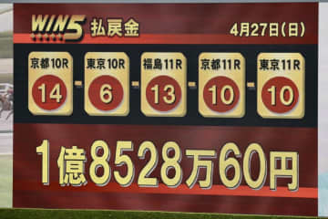 WIN5は1億8000万円超の払戻し…フローラSはカムニャックが快勝