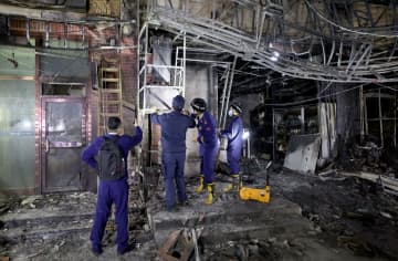 レストラン火災、善後処理進む　中国遼寧省