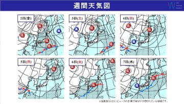 週間天気　GW後半戦は低気圧が次々通過し雨の降る日も！夏日の地点も多く車内の熱中症を対策して！