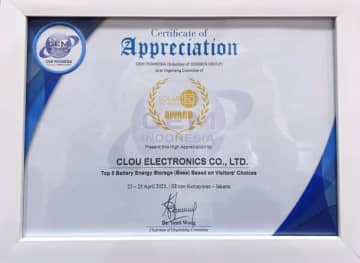 CLOU Electronics、「Battery Energy Storage Indonesia 2025」において「TOP 5 Battery & Energy Storage Innovation Company」に選ばれる