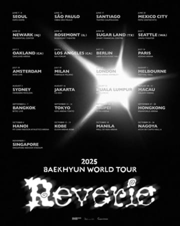日本の3都市でも開催！EXO・ベクヒョン、デビュー13年目にして初のソロワールドツアー決定