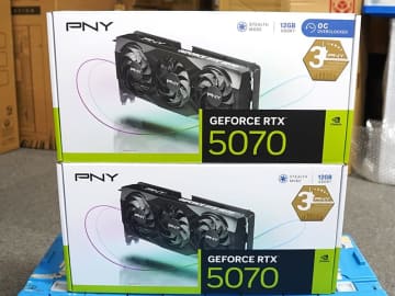 PNYのGeForce RTX 5070が2製品、3連ファンクーラー採用でOCモデルもあり