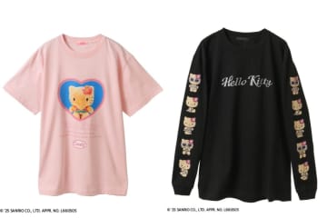 キャンディストリッパー“日焼けハローキティ”のコラボTシャツ、ギャル風キティ連ねたロンTも