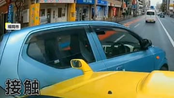 【怒り】タイヤが外れ…70代ドライバーが“暴走”　走行中の乗用車に接触し対向車線の歩道に突っ込む　被害者「謝罪もなくあきれた」　福岡市