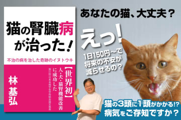 「猫の腎臓病は、不治の病ではない」CAMPFIRE全カテゴリー総合1位、目標金額1300％超の話題沸騰の一冊『猫の腎臓病が治った！』4月25日発売　犬や猫の腎臓病に苦しむ飼い主たちへ、新たな希望を届ける一冊が誕生