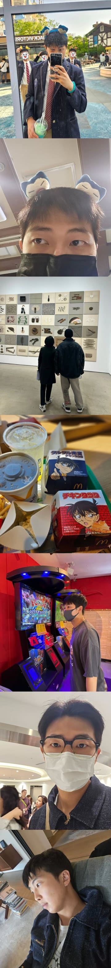 BTS・RM、日本で『コナン』コラボ商品を食す?!近況写真が話題「チキンタツタ食べてる」【PHOTO】