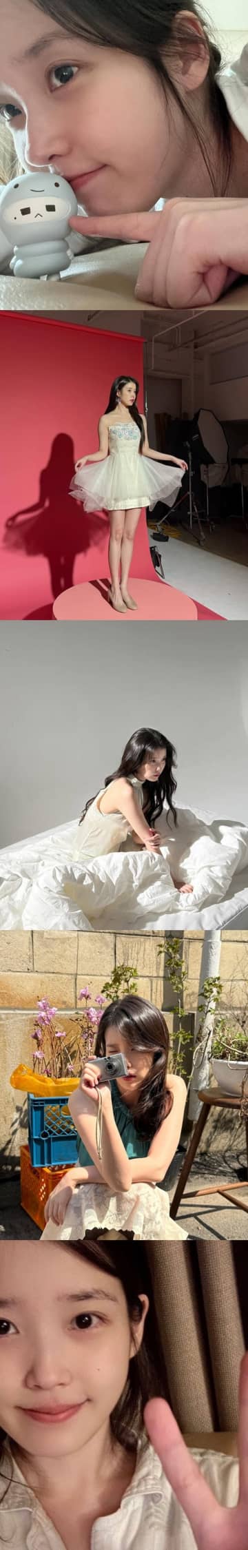 IU、“透明感あふれる春ショット”披露…すっぴん姿に「天使すぎる」【PHOTO】