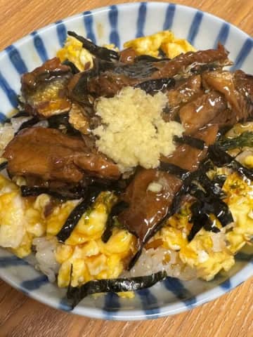 まさに3分クッキング！いわしの蒲焼丼