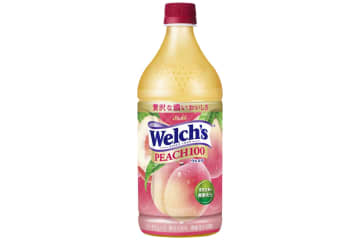 アサヒ飲料、完熟した桃の濃厚な味わい「Welch'sピーチ100」発売