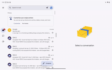 GoogleはGmailモバイルアプリ、大規模なアップデート