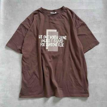 今夏は “ブラウン” が気分♡【しまむら】「オーバーサイズTシャツ」