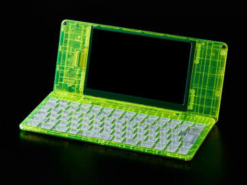 ポメラに透明筐体の250台限定カラー「DM250XY Crystal Neon Yellow」