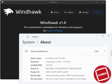 OSをModでカスタムするフリーツール「Windhawk」がARM64へネイティブ対応／「VirtualBox」やゲームとの競合を避けるための機能も追加