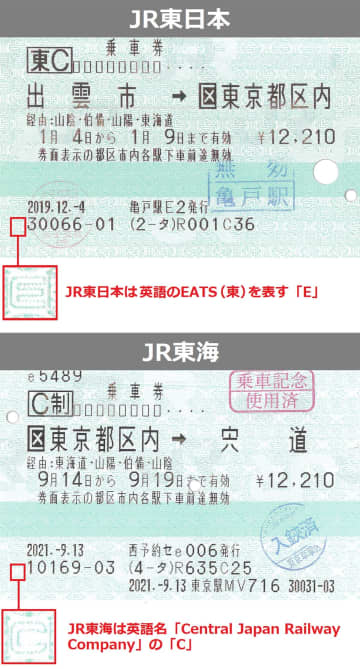 JRきっぷ（マルス券）の地紋はJR各社で違うの知ってた？