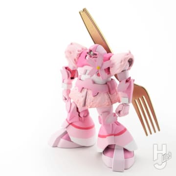 桜×ムースケーキ×HGドムで「ドムースケーキ」の出来上がり♪“プラモデル・パティシエ”の水野明佳が製作したちょっぴり遅咲きの桜をお楽しみあれ