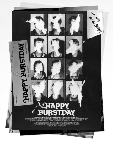 SEVENTEEN、荒々しい魅力が光る『HAPPY BURSTDAY』コンセプトフォト＆フィルム第1弾を公開
