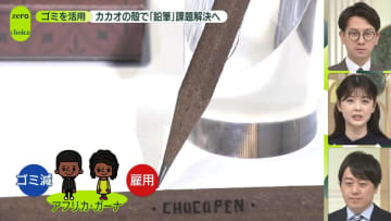 【ゴミを活用】捨てられたカカオの殻で｢鉛筆｣　課題解決へ