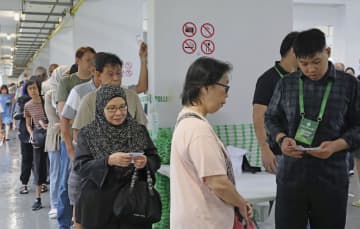 シンガポールで総選挙　一党支配の与党優位