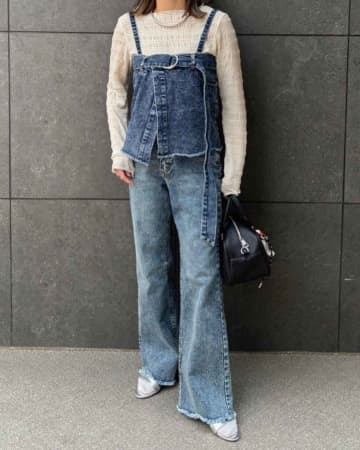 【しまむら】即こなれ見え「デニムビスチェ」