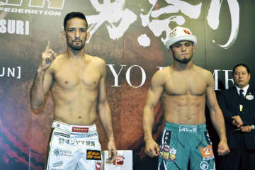 【ＲＩＺＩＮ】クレベル・コイケが計量クリアでＶ１戦に意気込み「ベルト絶対、日本で守ります」