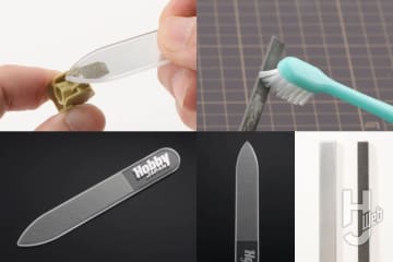 荒れないヤスリでゲート処理!! ガラスヤスリ＆単目ヤスリを使ってみよう【いまさら聞けないプラモデルの基礎：ゲート処理特別編】
