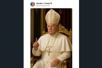 ヴァンス米副大統領、トランプ氏の“教皇AI画像”を擁護「ジョークを言うのは構わないが…」