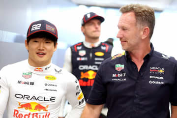 【F1】角田は「私たちの期待を全て上回っている」とホーナー代表から賛辞止まず。「まるで水を得た魚のように順応」「マックスの行動に執着しない」