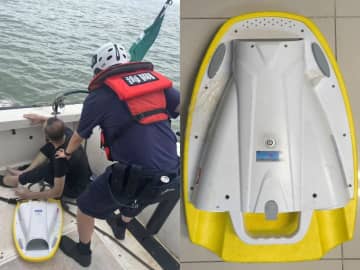 水中スクーター使った中国本土からマカオへの密航事案摘発…チョクワンビーチ沖