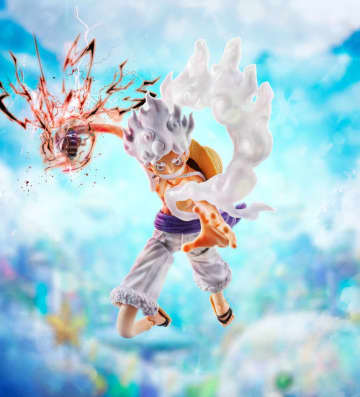 「ワンピース」“ギア5”ルフィ!! 最高地点が可動フィギュア化♪ 両腕・両脚はワイヤー入り仕様で自由自在