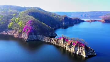 緑豊かな松花江生態観光風景区　中国吉林省