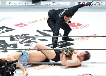 【ＲＩＺＩＮ】桜庭和志の長男・大世は一本負け　腕十字決めた田村潔司の弟子・中村大介「４４歳、ここからが全盛期です！」