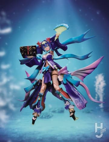 “戦う!?竜宮城の乙姫様”メガミデバイス「玉藻ノ前 宴」にM.S.Gキュートリボンを活用したアレンジと塗装で大胆変身！海らしいモチーフ工作にも注目