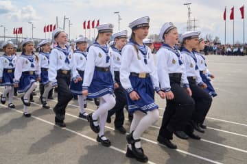ロシア・ウラジオストクで大祖国戦争勝利80周年祝賀パレード