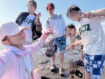 辻希美、毎年家族で行っている潮干狩り「めっちゃ取れました」