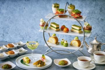 ホテルオークラ東京ベイ、ピスタチオ・抹茶・メロンなどを使用した「アフタヌーンティー ～新緑～」を提供　5月13日から29日まで