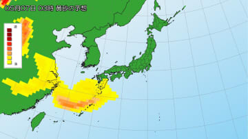 西日本では、今夜(６日)から８日にかけて黄砂に注意