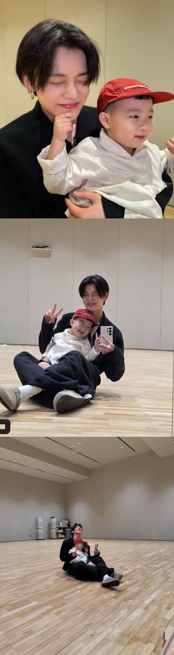 TXT・ヨンジュン、幼児と父子のような愛らしさたっぷりの2SHOT「職場で歯茎むき出しスマイル」【PHOTO】