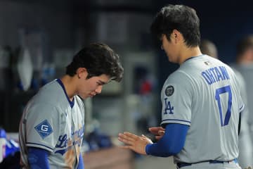 試合直後…大谷翔平が投稿した“記念すべき瞬間”　可愛い後輩をポンポン、綴った一言