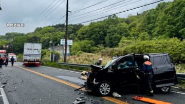 【速報】普通乗用車と大型トラックが正面衝突…男女3人負傷も命に別条なし　広島・三原市の国道2号