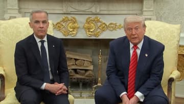 トランプ大統領がカナダ・カーニー首相と会談　トランプ氏“51番目の州”持論で応酬　「カナダの自動車本当にいらない」発言も　メキシコ加えた3カ国の貿易協定見直しでは一致